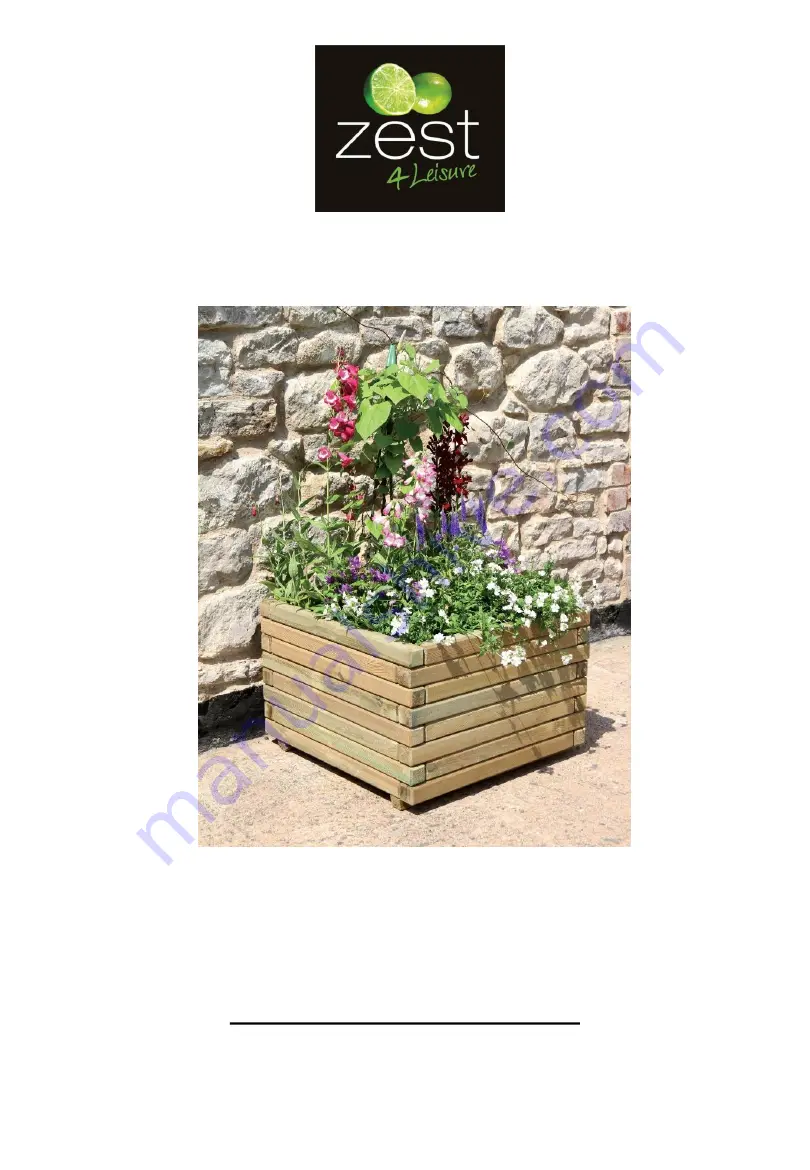 Zest4Leisure Rossett Square Planter Скачать руководство пользователя страница 1