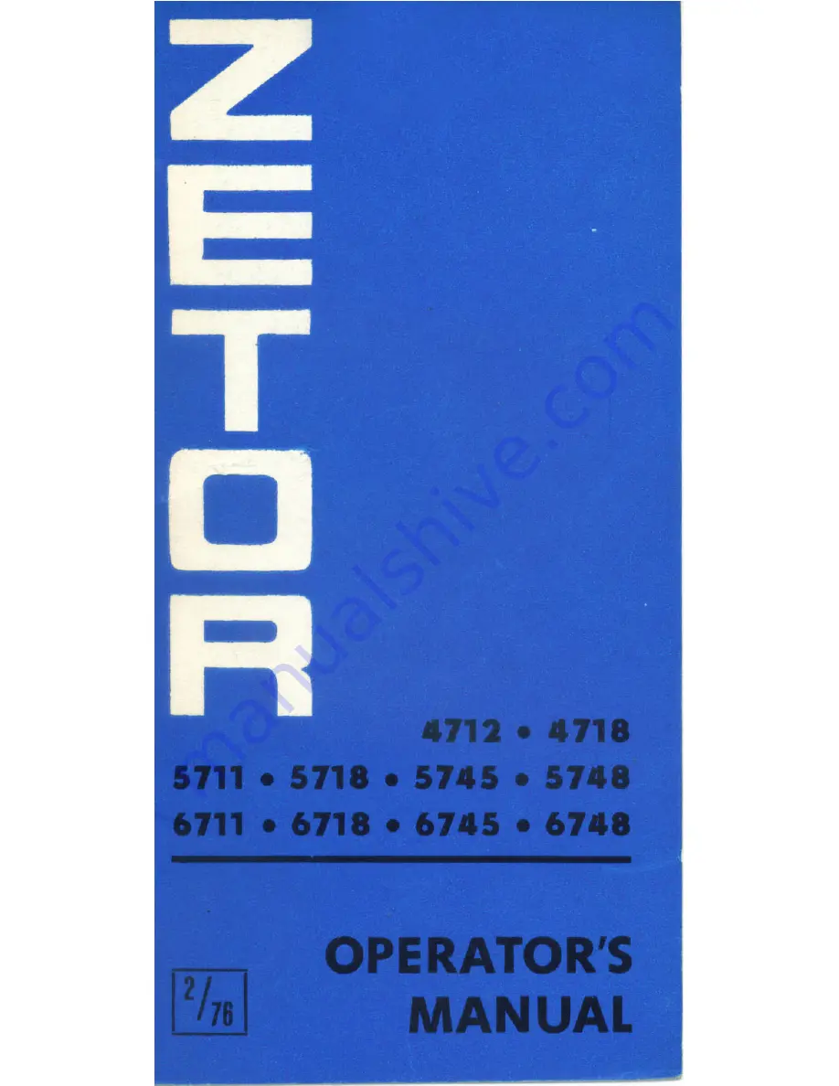 Zetor 4712 Operator'S Manual Download Page 1