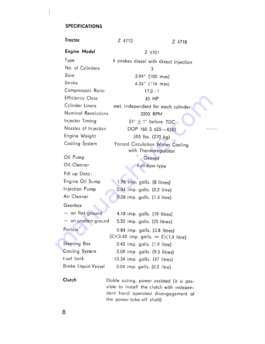 Zetor 4712 Operator'S Manual Download Page 9