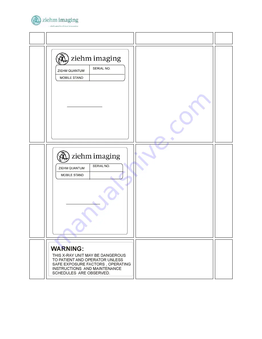 Ziehm Imaging, Inc. QUANTUM User Manual Download Page 206