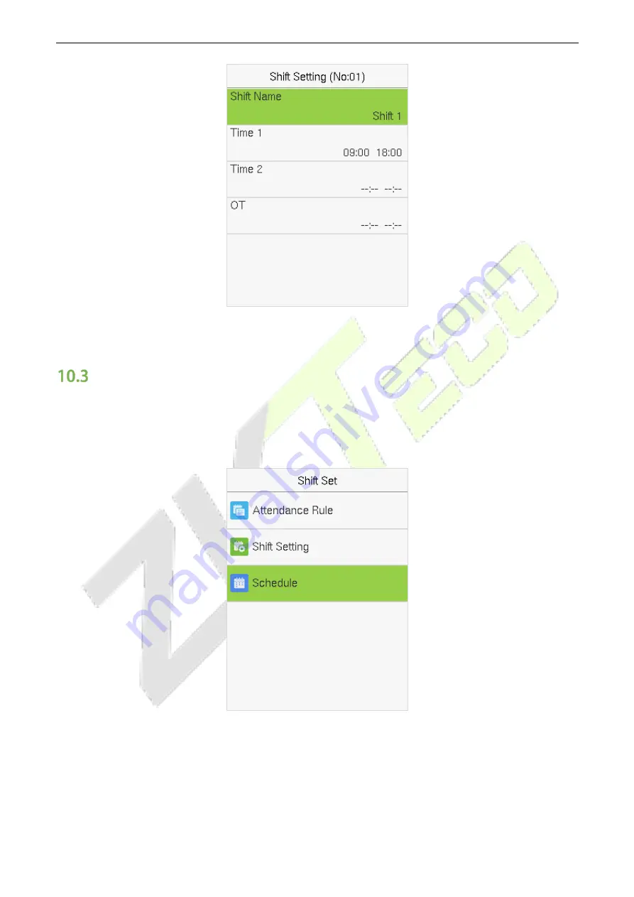 ZKTeco LFace10 User Manual Download Page 46