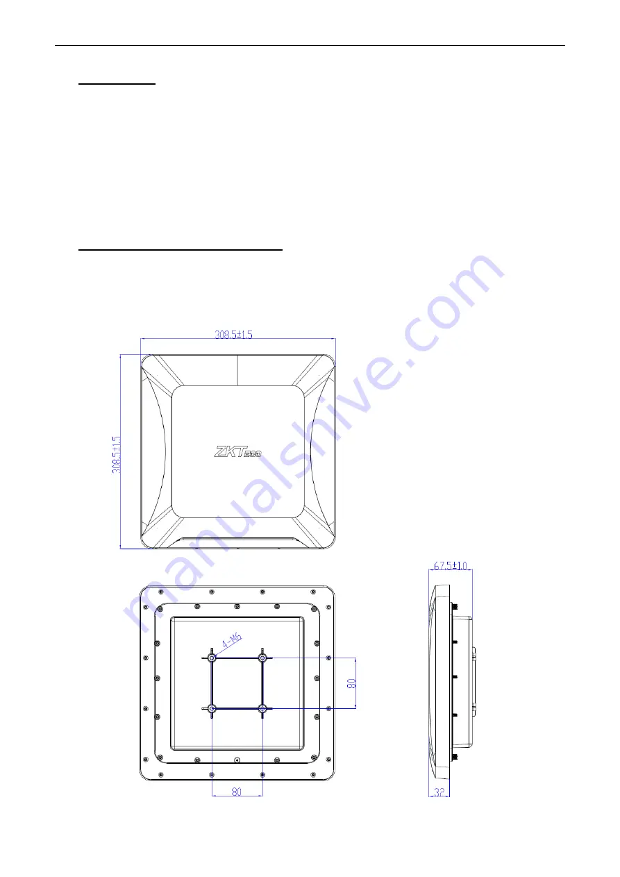 ZKTeco US1000 User Manual Download Page 6