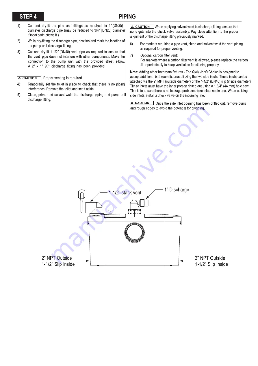 Zoeller QWIK JON 200 Installation Instructions Manual Download Page 7